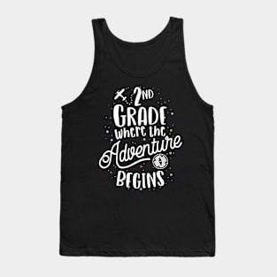 2Nd Grade Where He Adventure Begins Second Kids Eacher Tank Top